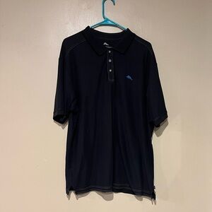 Tommy Bahamas Men's XL Polo Shirt Navy Pima Cotton Short Sleeve